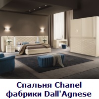 Глянцевая спальня Chanel в молочном цвете