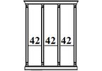 комплект карнизов для стеновой панели 40+40+40 прихожей Palazzo Ducale laccato L.161 x 9,4 H.214 Арт. 71BO84
