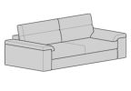 Раскладной трехместный диван maxi L.224 x 213 H.100 спальное место 160х198 Артикул: TREU117