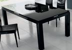 Черный глянцевый прямоугольный обеденный стол Diamond black со стеклянной столешницей L.205 P.104 H.75, Артикул: 033000