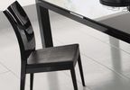 Глянцевый черный стул с сиденьем из эко кожи под крокодила Diamond black L.54.5 P.45.4 H.96, Артикул: 077000