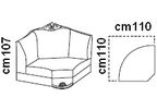 Угловой элемент - наборный угловой диван Донателло Арредо Классик