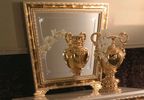 Зеркало Рафаэлло в золотой раме к комоду 2 дверному (малое) L.114 P.3 H.103,5