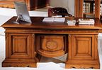 Стол письменный Монтальчино двухтумбовый. Столешница с кожаными вставками коричневого цвета L. 200 x 84 H. 80 Артикул: 1496V2