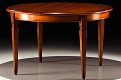 Классический деревянный раскладной круглый обеденный стол Phedra на 4 ножках