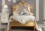 Кровать Bellini 100x200 с обивкой капитоне, сусальным золотом, с лакированными деталями цвета слоновой кости 138x216х153 Арт. 715
