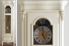 Напольные часы Benedetta в деревянном корпусе белого цвета или в шпоне вишни