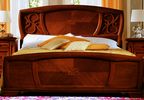 Кровать вишня Tosca Dal Cin с резьбой на изголовье 160х200 и 180х200