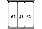 комплект карнизов для стеновой панели 60+40+60 прихожей Palazzo Ducale laccato L.201 x 9,4 H.214 Арт. 71BO86